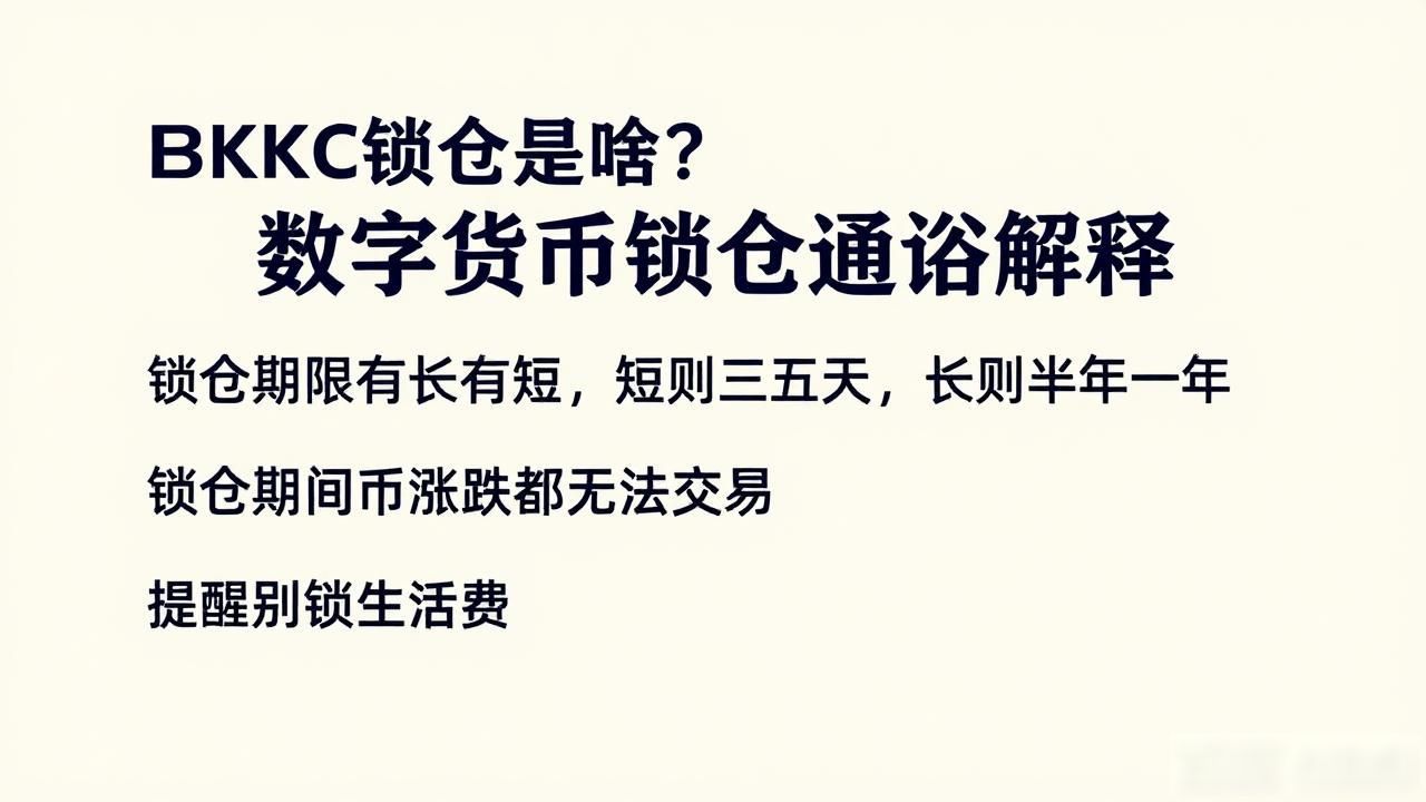 BKC锁仓是啥？数字货币锁仓通俗解释
