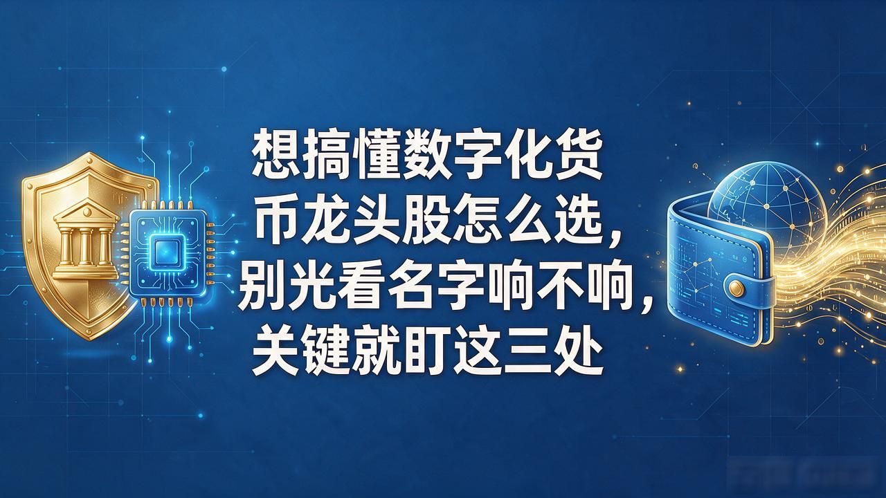 想搞懂数字化货币龙头股怎么选，别光看名字响不响，关键就盯这三处