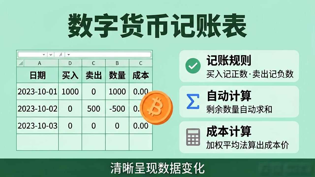数字货币记账表，手把手教你管好每一笔币