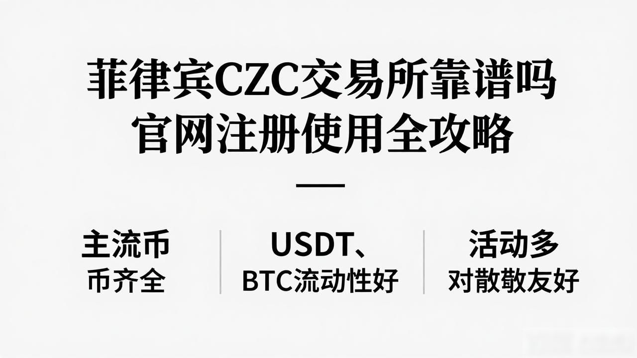 菲律宾CZC交易所靠谱吗 官网注册使用全攻略