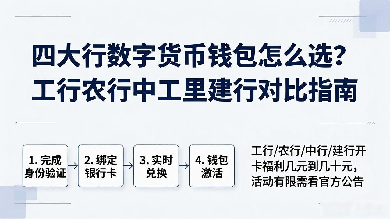 四大行数字货币钱包怎么选？工行农行中行建行对比指南