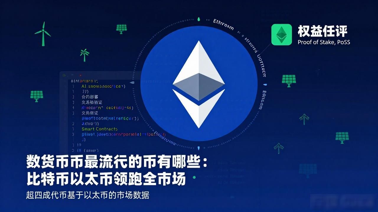 数字货币最流行的币有哪些：比特币以太坊领跑全市场