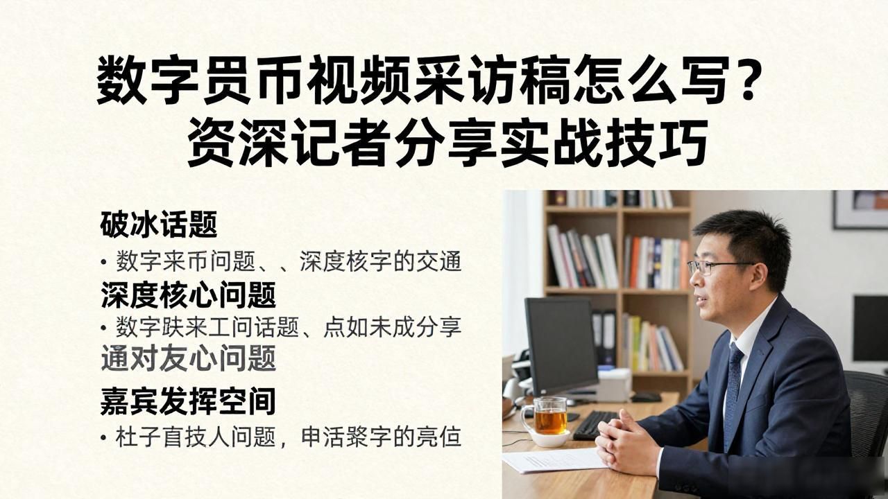 数字货币视频采访稿怎么写？资深记者分享实战技巧