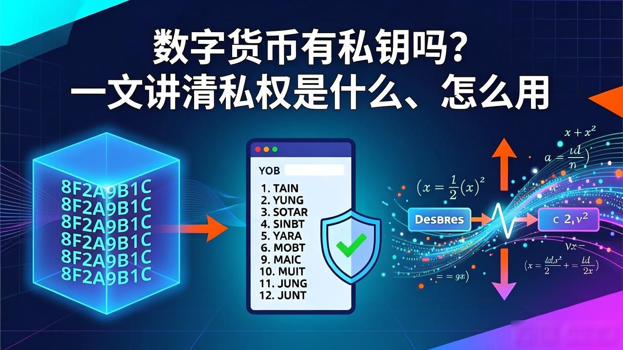 数字货币有私钥吗？一文讲清私钥是什么、怎么用