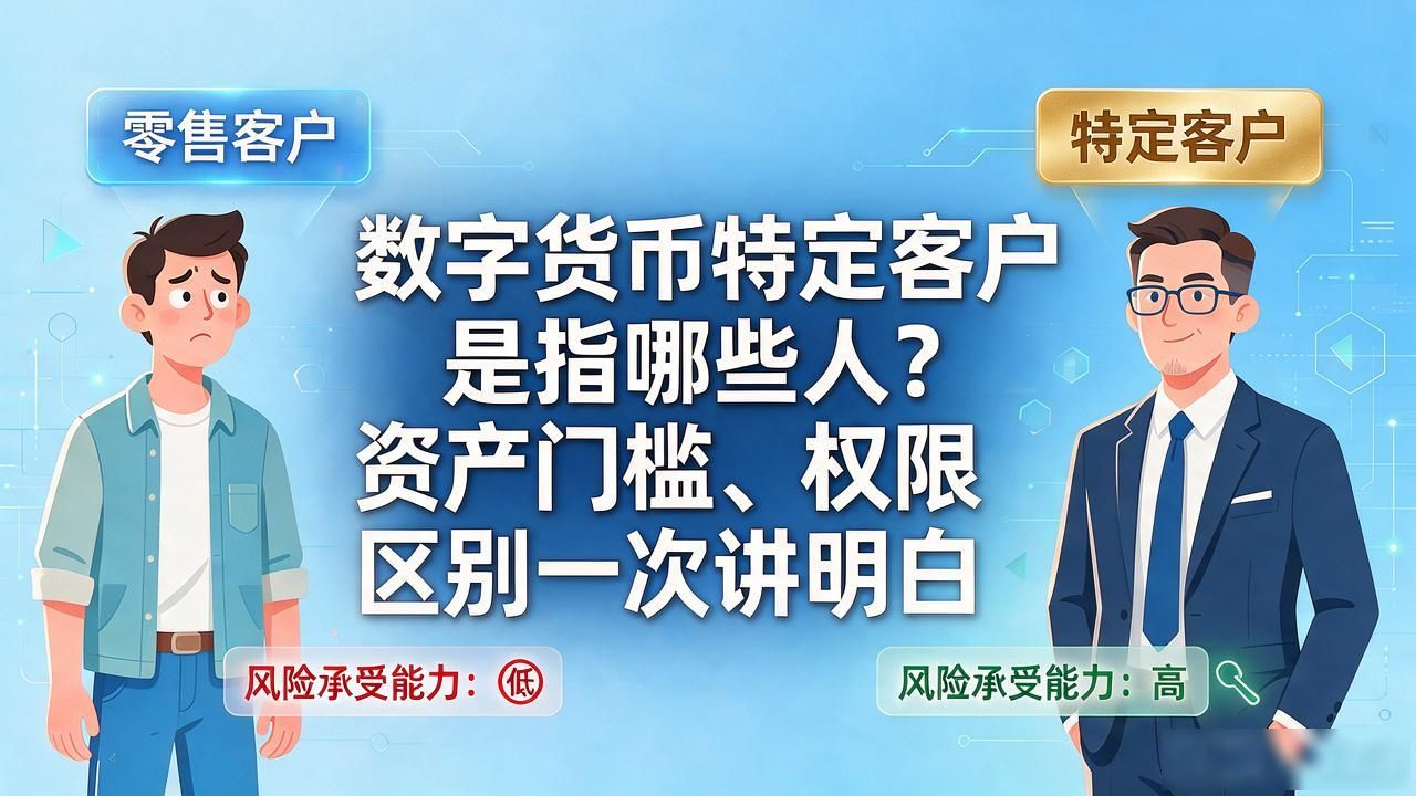 数字货币特定客户是指哪些人？资产门槛、权限区别一次讲明白