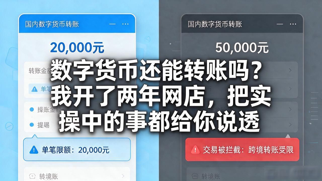 数字货币还能转账吗？我开了两年网店，把实操中的事都给你说透