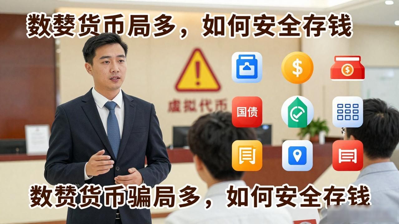 数字货币骗局多，如何安全存钱
