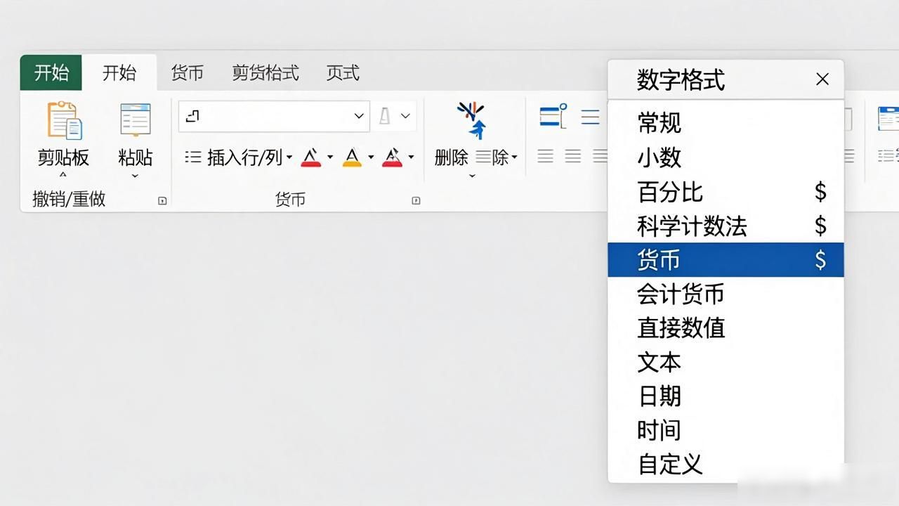Excel单元格数字变钱：3步搞定货币格式设置