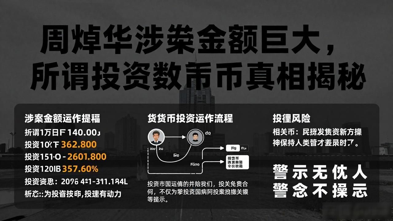 周焯华涉案金额巨大，所谓投资数字货币真相揭秘