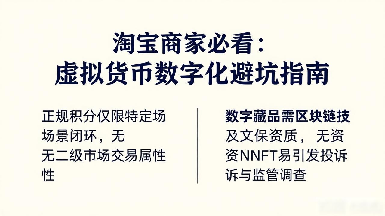 淘宝商家必看：虚拟货币数字化避坑指南
