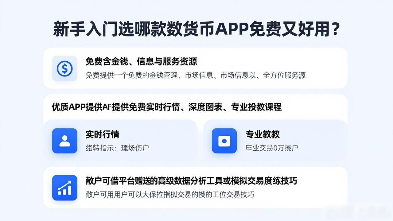新手入门选哪款数字货币APP免费又好用？
