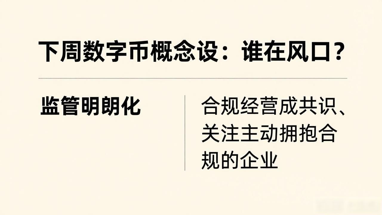 下周数字货币概念股：谁在风口？