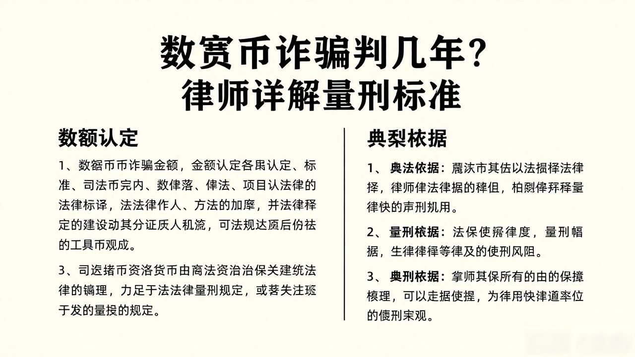 数字货币诈骗判几年？律师详解量刑标准