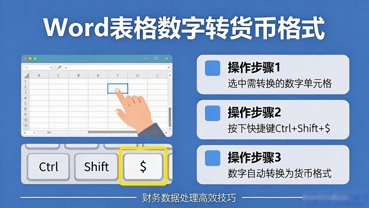 Word表格货币符号设置_Word表格设置货币格式_word表格中数字如何变为货币格式