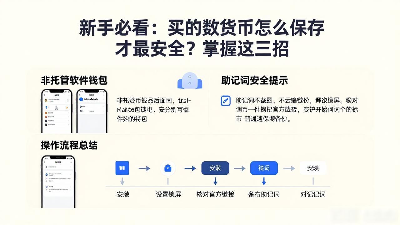 新手必看：买的数字货币怎么保存才最安全？掌握这三招