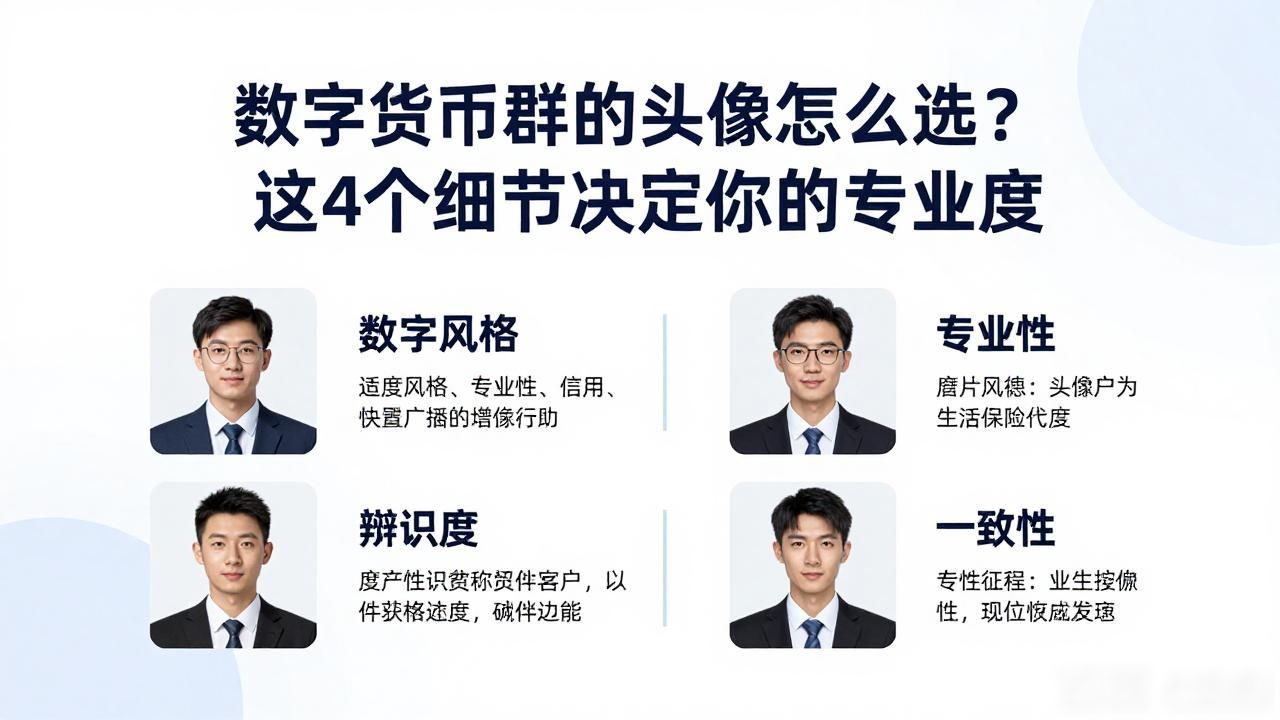 数字货币群的头像怎么选？这4个细节决定你的专业度
