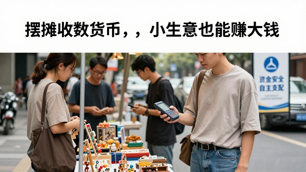 摆摊收数字货币，小生意也能赚大钱