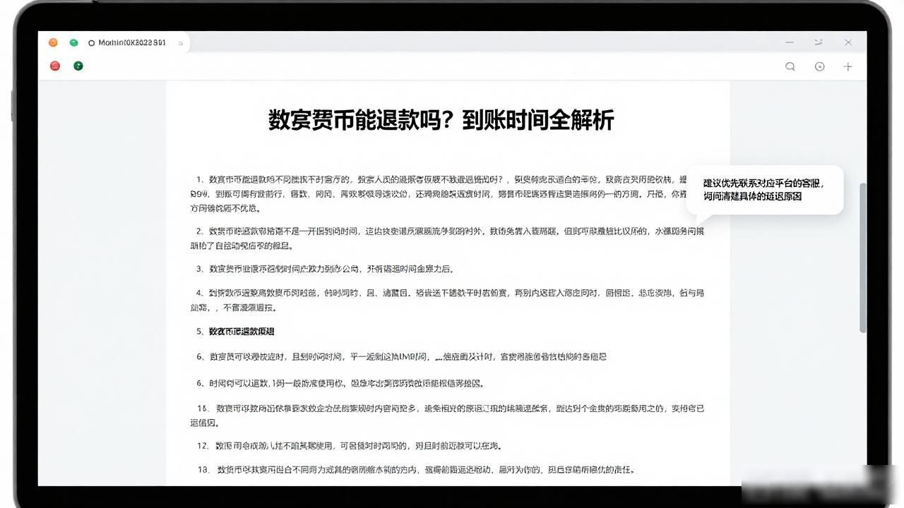 数字货币能退款吗？到账时间全解析