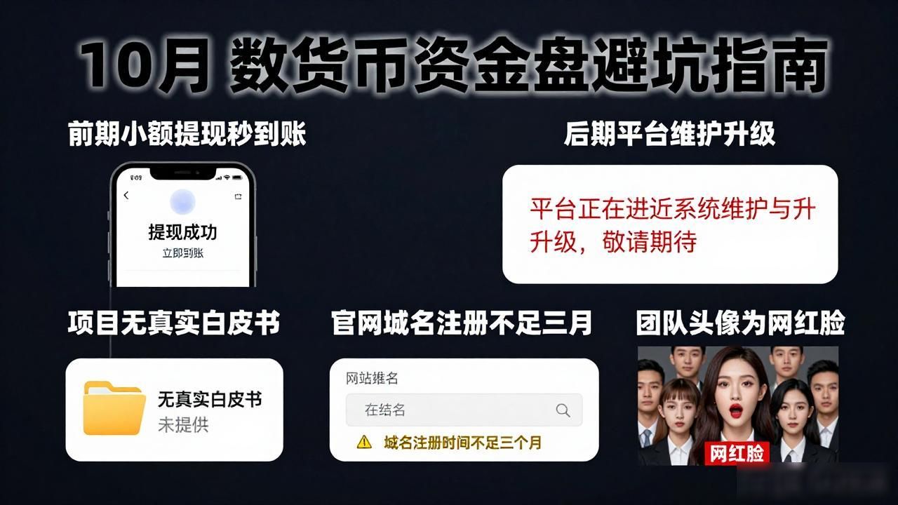 10月数字货币资金盘避坑指南