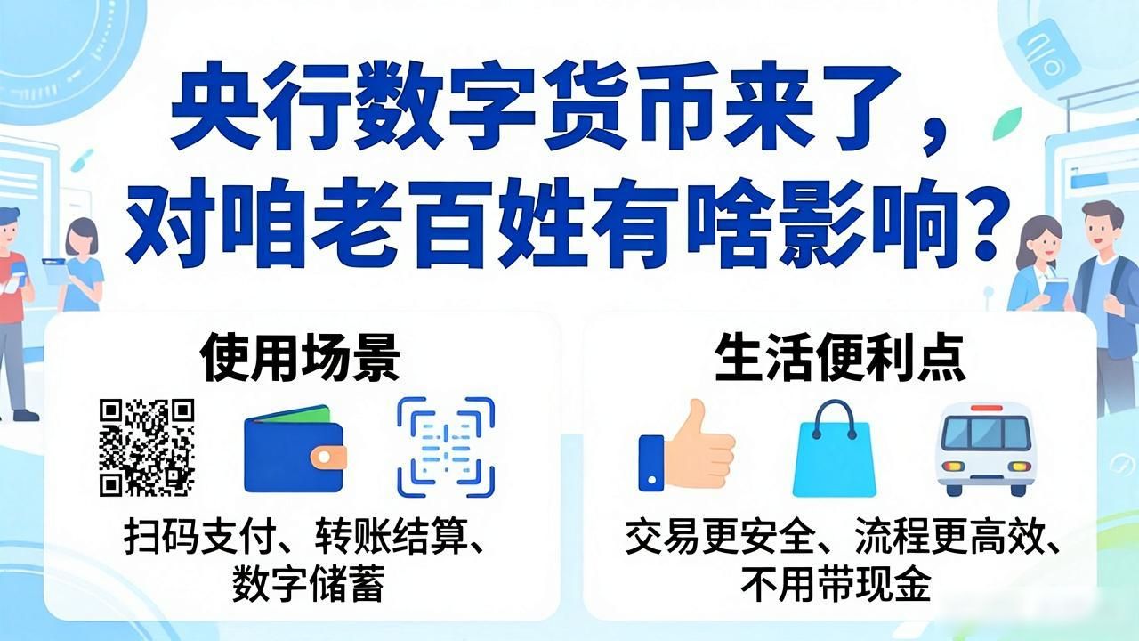 央行数字货币来了，对咱老百姓有啥影响？